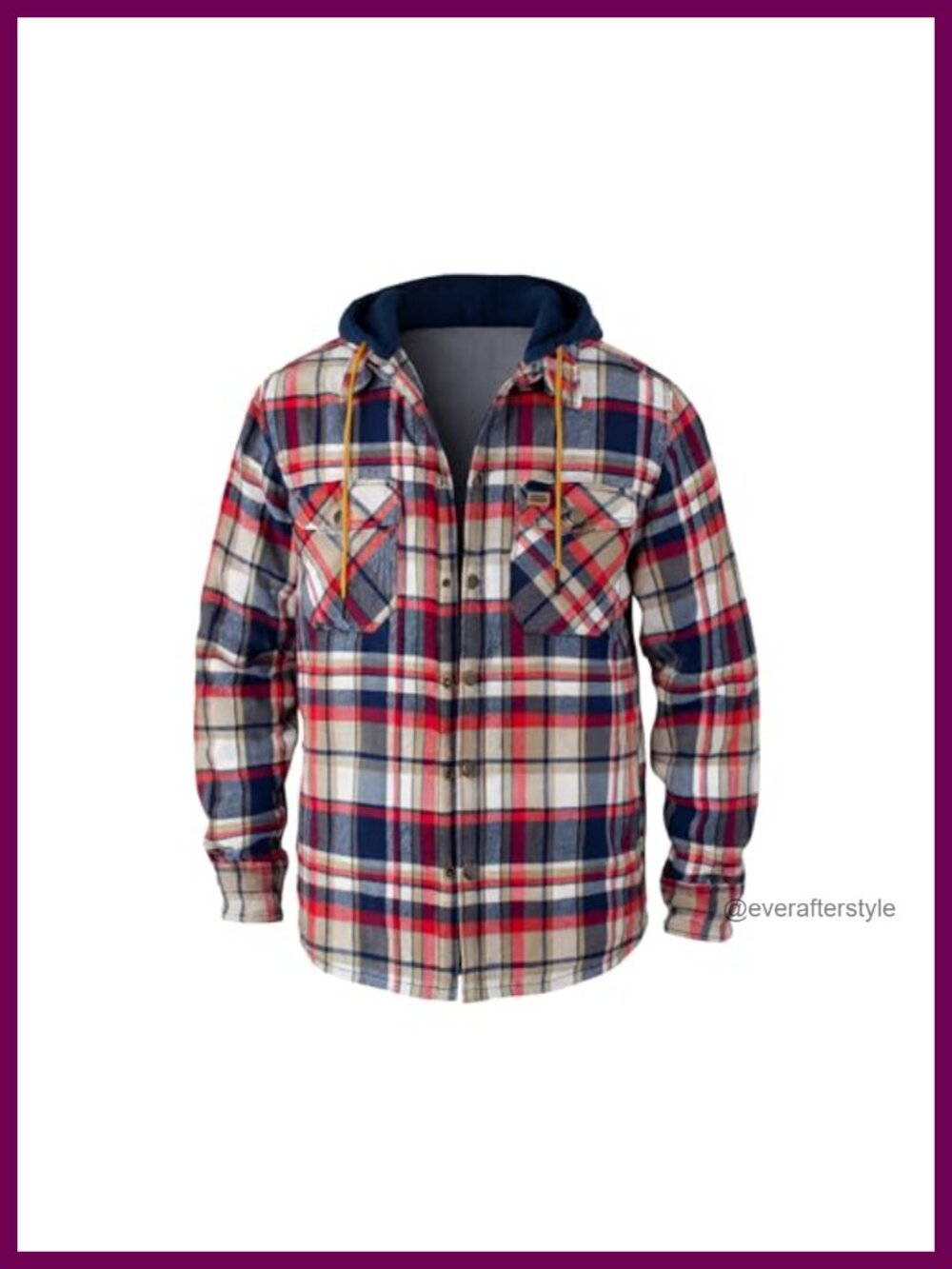 Widgeon Waffle Hooded Flannel Shirt Jacket Men's Plaid Cold Weather